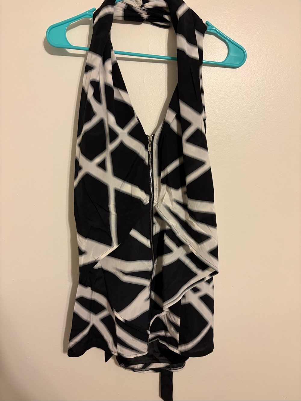 Black & White Geometric Halter Too